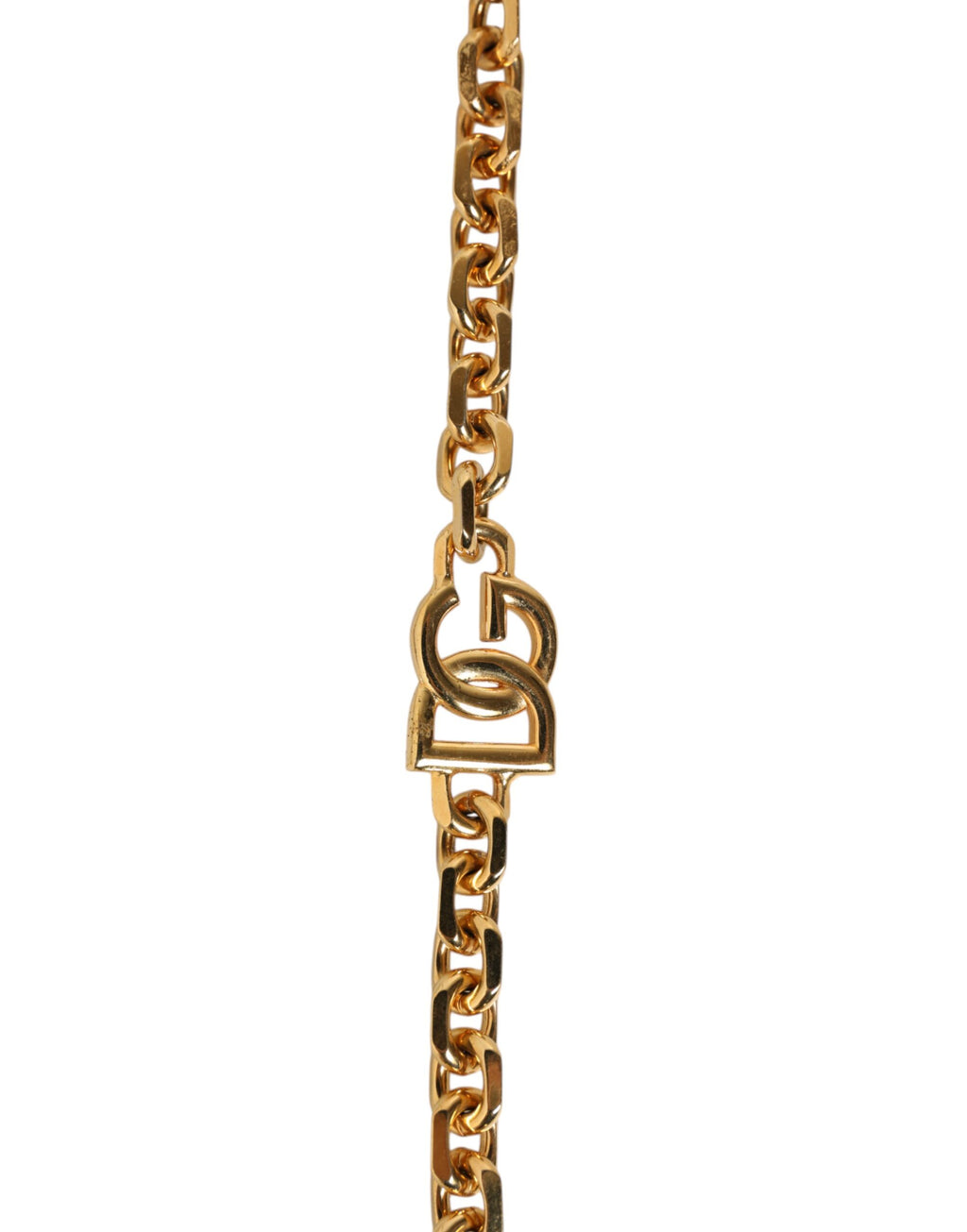 Sangle d'épaule en cuir noir avec chaîne en or pour sac Dolce & Gabbana, accessoire élégant pour sac à main.