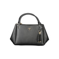Sac à main Guess Jeans noir en polyuréthane pour femmes, style élégant et moderne.