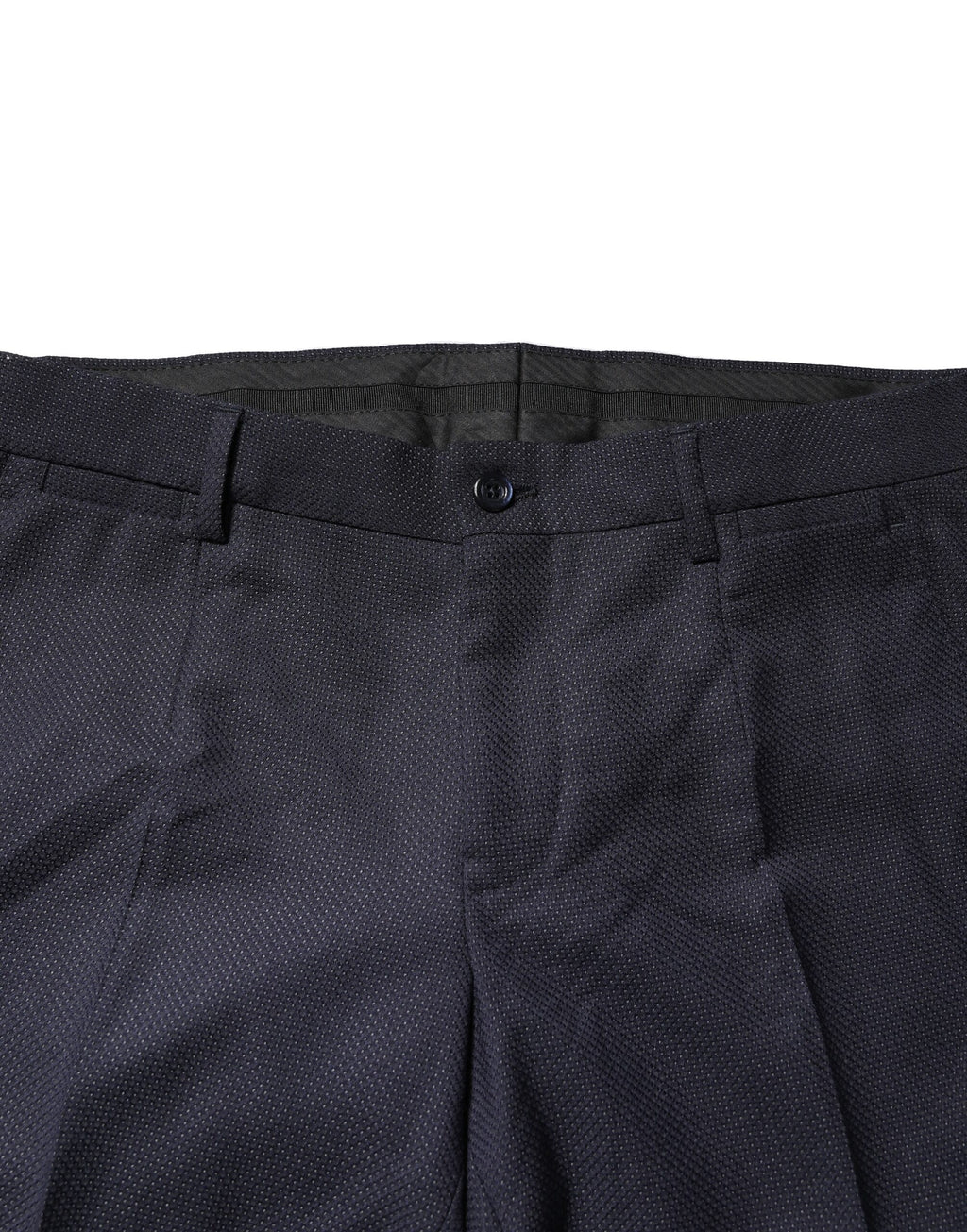 Pantalon homme Dolce & Gabbana en laine grise, costume formel élégant avec coupe classique.