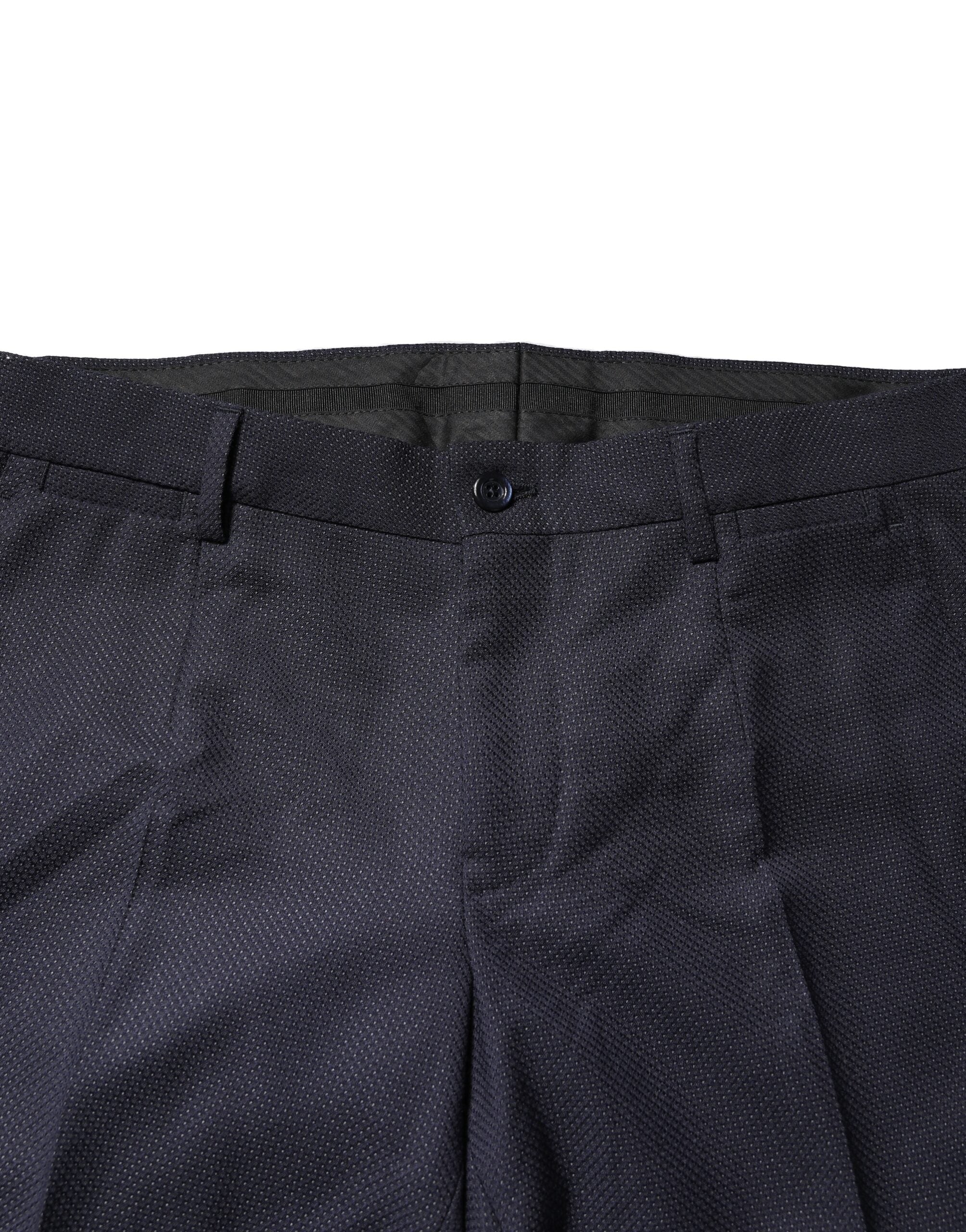 Pantalon homme Dolce & Gabbana en laine grise, costume formel élégant avec coupe classique.
