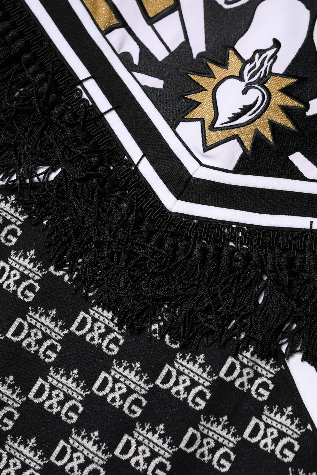 Sweat-shirt Dolce & Gabbana multicolore avec motif Tradizione E Devotion, pull en coton à capuche et manches longues.