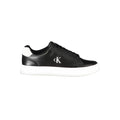 Chaussures de sport noires en polyuréthane de Calvin Klein pour homme, sneakers élégants et modernes.
