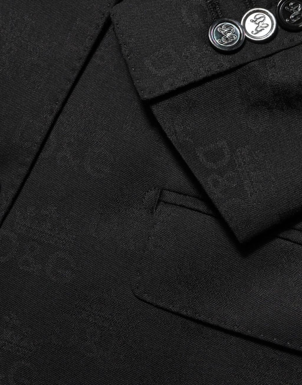 Veste blazer noire Dolce & Gabbana MARTINI à deux boutons, élégante et sophistiquée, vue de face sur fond neutre.