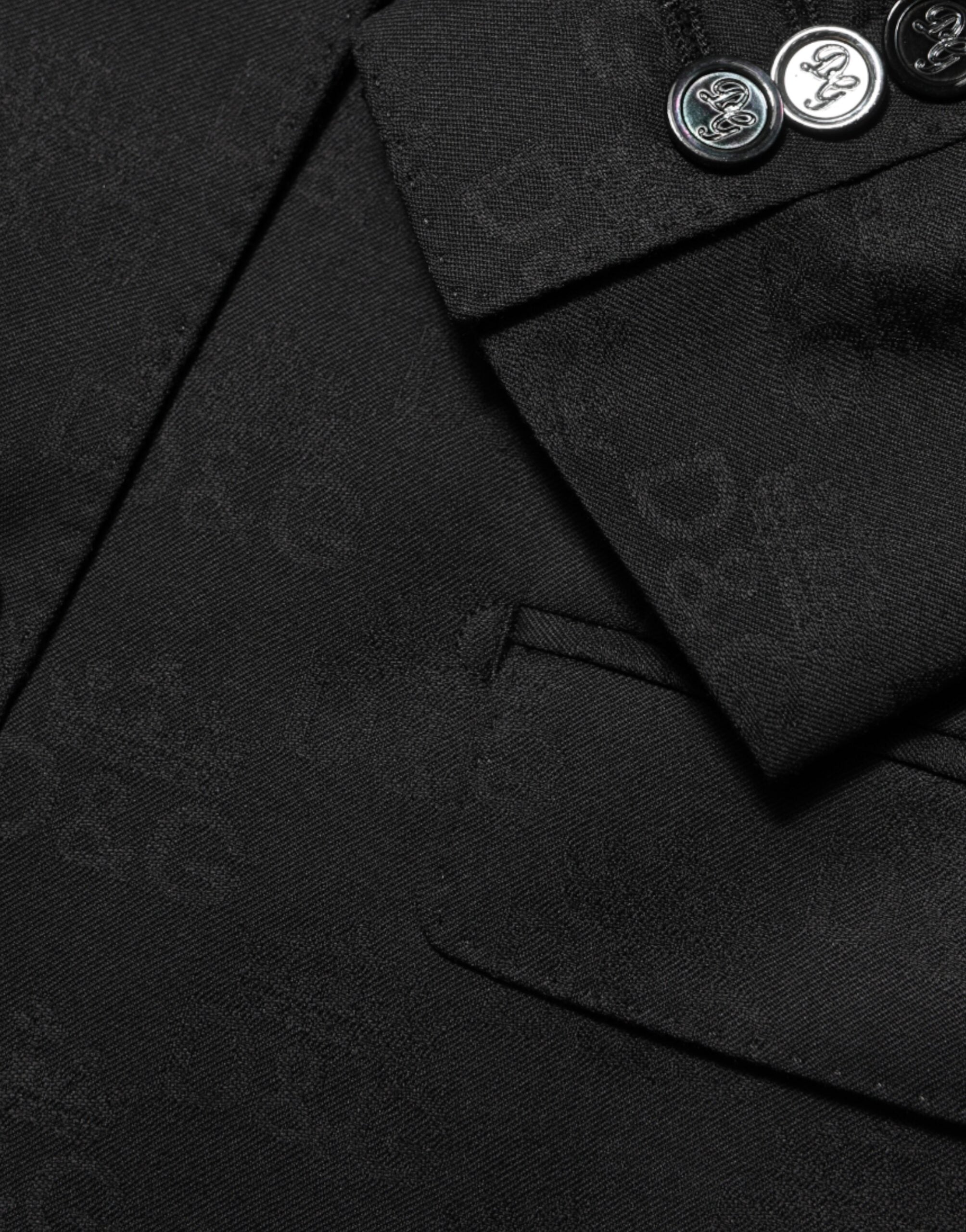 Veste blazer noire Dolce & Gabbana MARTINI à deux boutons, élégante et sophistiquée, vue de face sur fond neutre.