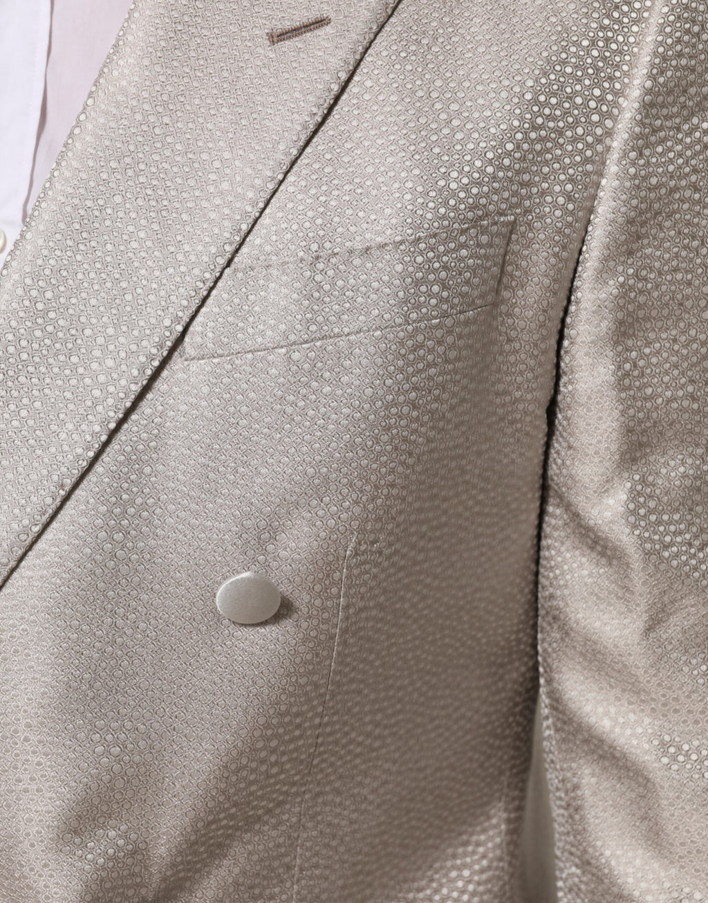 Costume blazer double-breasted beige Dolce & Gabbana MARTINI pour homme, tissu élégant et coupe sophistiquée.