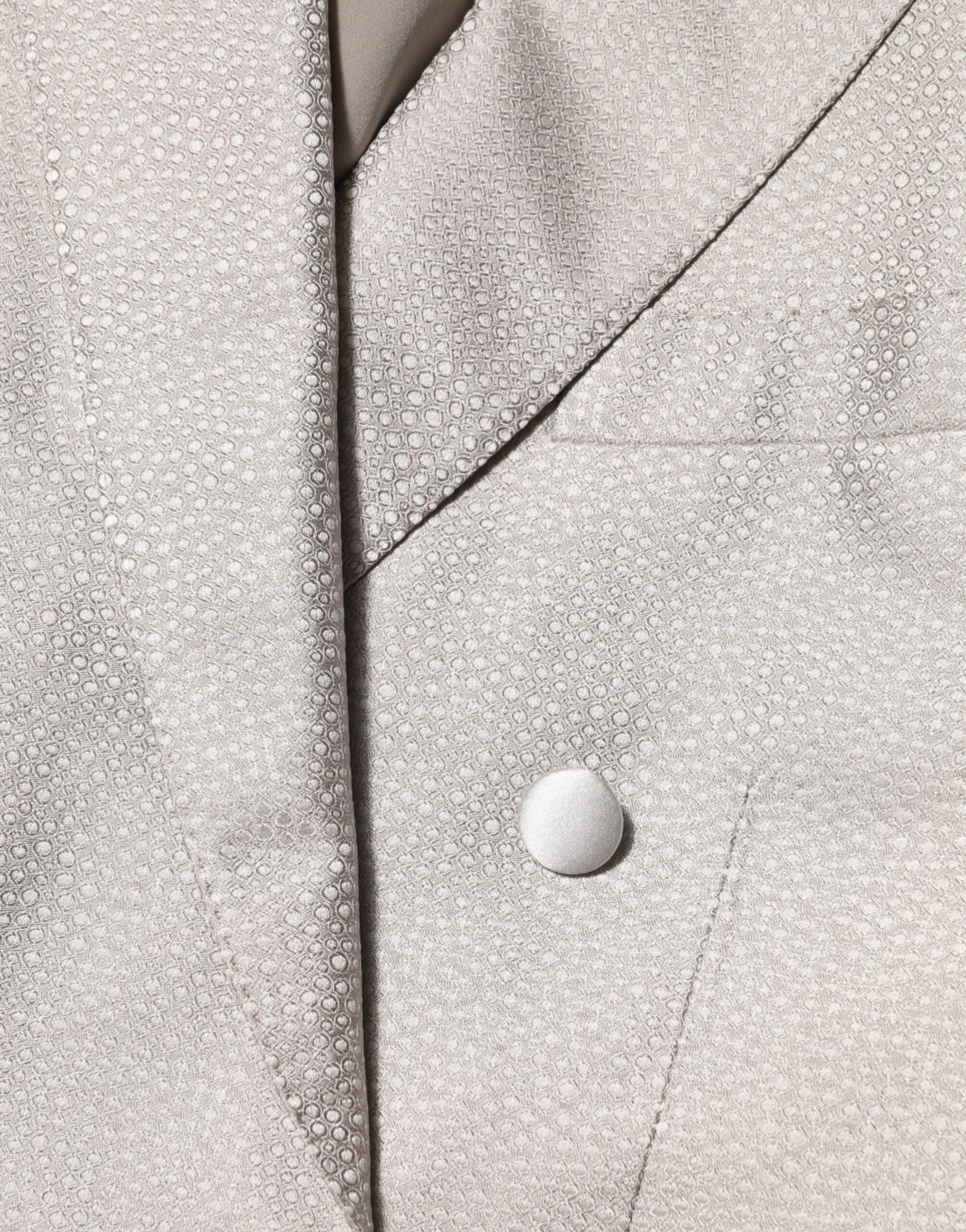Veste blazer beige à double boutonnage Dolce & Gabbana Martini, élégante et structurée, pour un style raffiné.