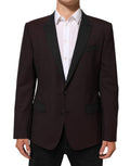Veste blazer en laine marron bivoie Dolce & Gabbana avec deux boutons, style élégant et moderne.