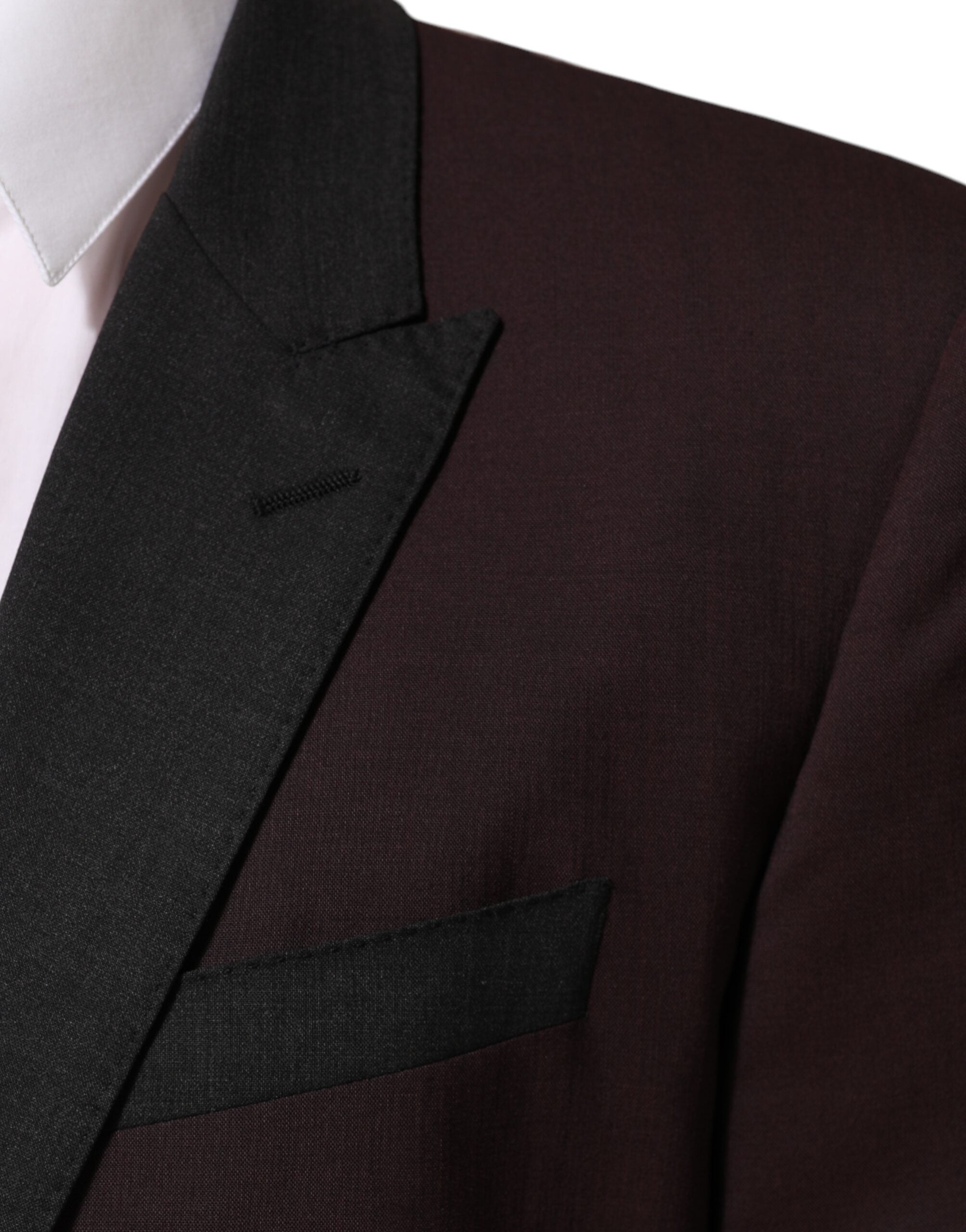 Veste blazer en laine marron de Dolce & Gabbana avec deux boutons, élégant et sophistiqué pour homme.