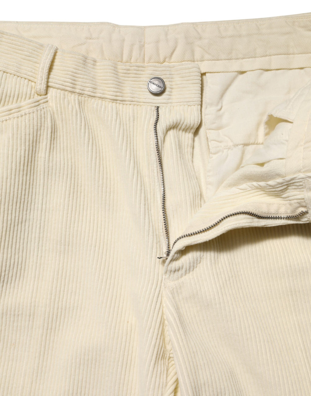 Pantalon droit en coton à rayures beige de Burberry pour homme, style classique et tissu en velours côtelé.