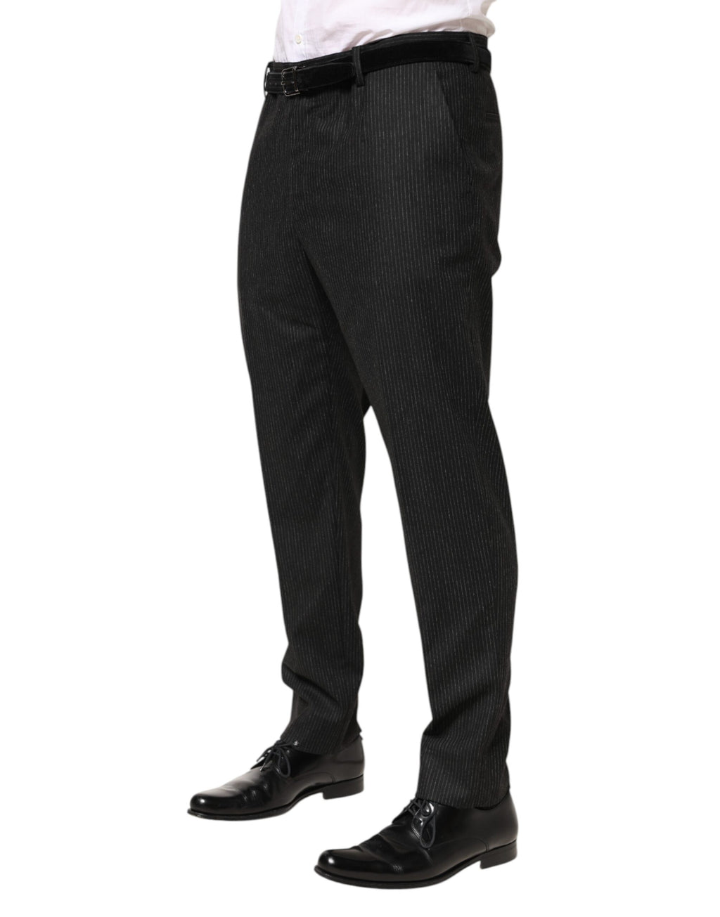 Pantalon noir en coton Dolce & Gabbana, pantalon à taille moyenne, style décontracté et élégant pour femme.