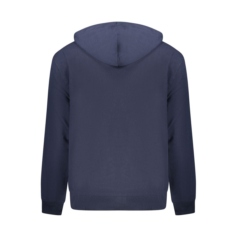 Sweat-shirt pour hommes Calvin Klein Blu en coton, coupe classique avec logo discret sur la poitrine, tissu doux et confortable.