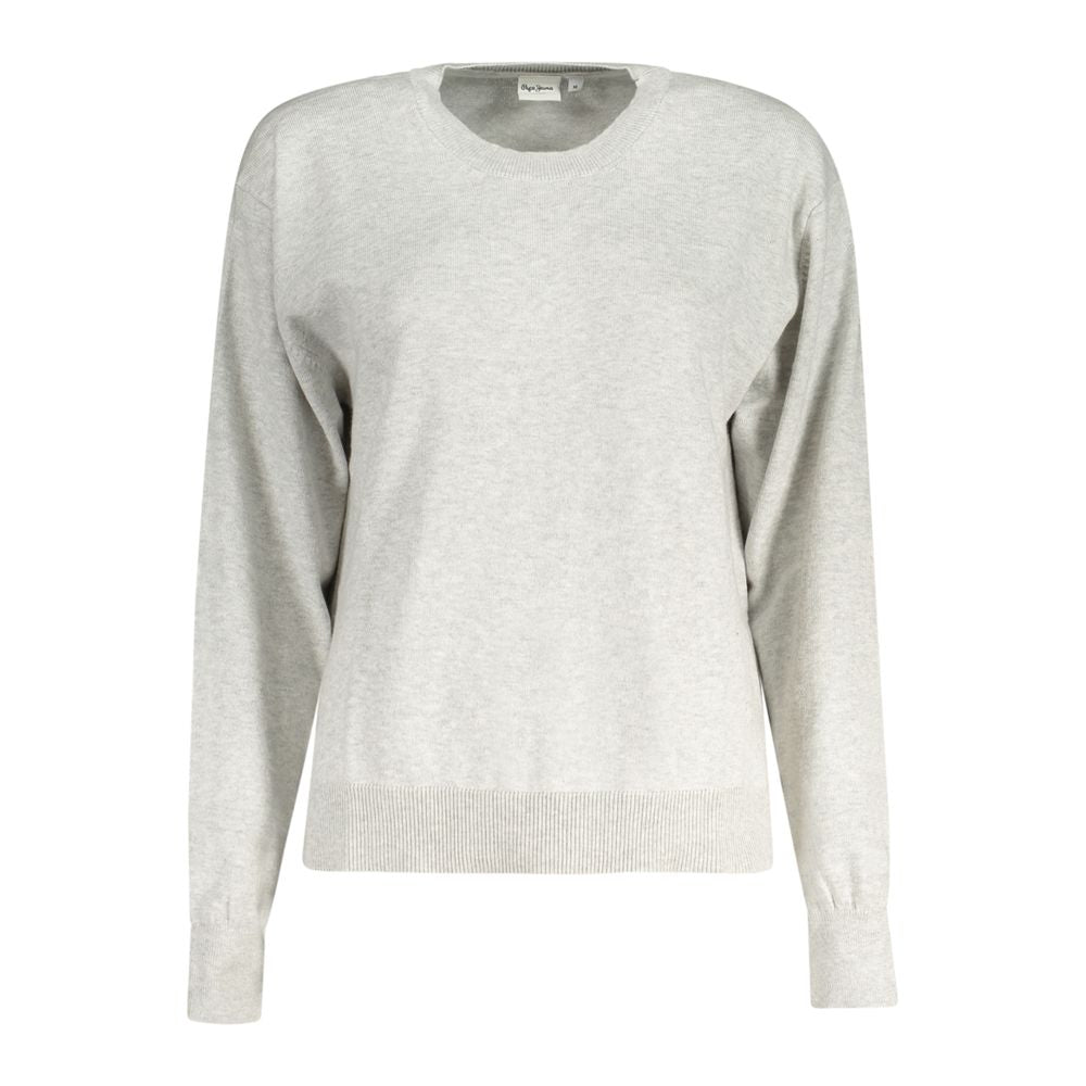 Pepe Jeans Grigio Damenpullover aus Baumwolle