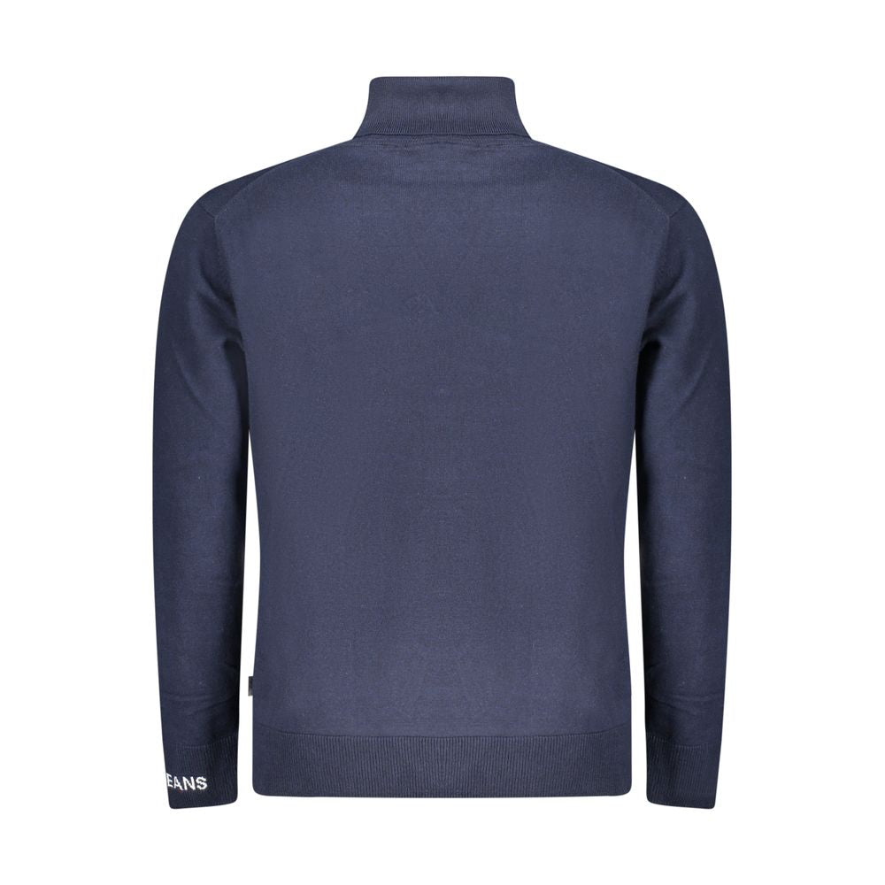 Pull en coton bleu pour homme de Pepe Jeans, pull à col roulé, style décontracté et confortable.