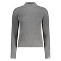 Pull en coton gris pour femme de la marque Pepe Jeans, sweater confortable et élégant, porté sur un mannequin.