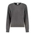 Pull en coton noir pour femmes de Pepe Jeans, coupe confortable et style décontracté, porté avec des détails visibles.