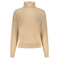 Pull en coton beige pour femmes de la marque Pepe Jeans, avec un design décontracté et un col rond.