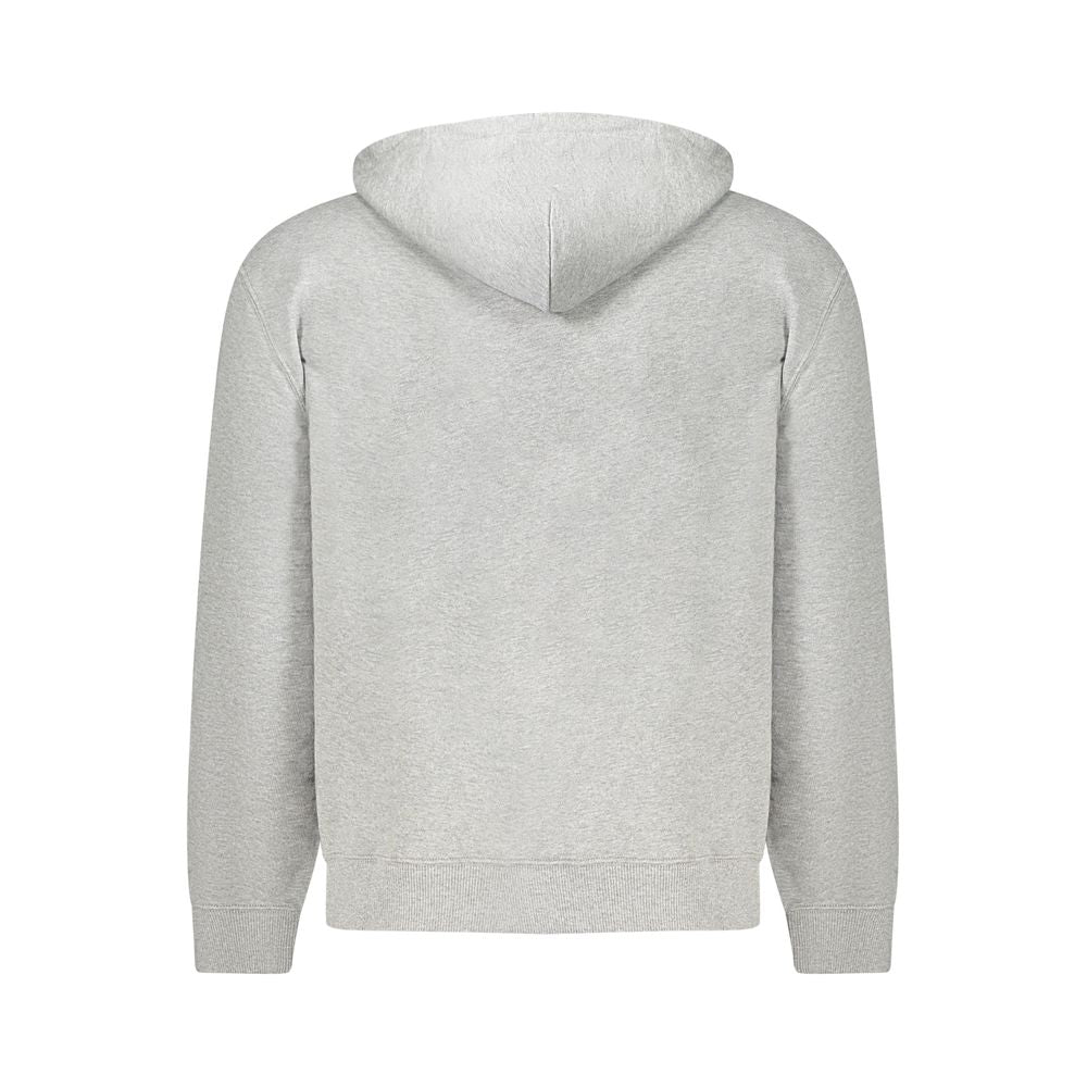 Sweat-shirt à capuche pour homme Calvin Klein Grigio en coton gris, style décontracté et confortable.