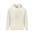 Sweat à capuche beige pour homme de la marque Calvin Klein en coton, vue de face avec logo discret sur la poitrine.
