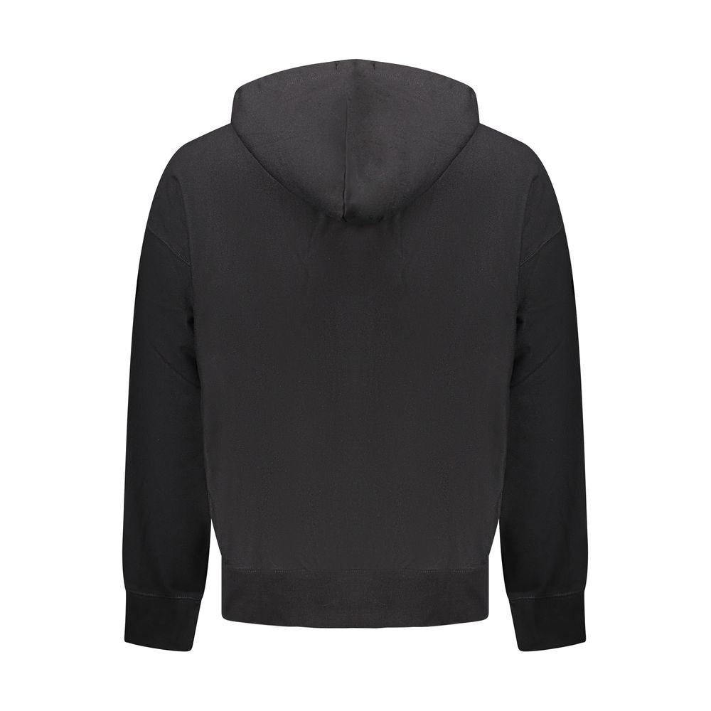 Sweat-shirt homme en coton noir de Calvin Klein, style décontracté, avec logo discret sur la poitrine.