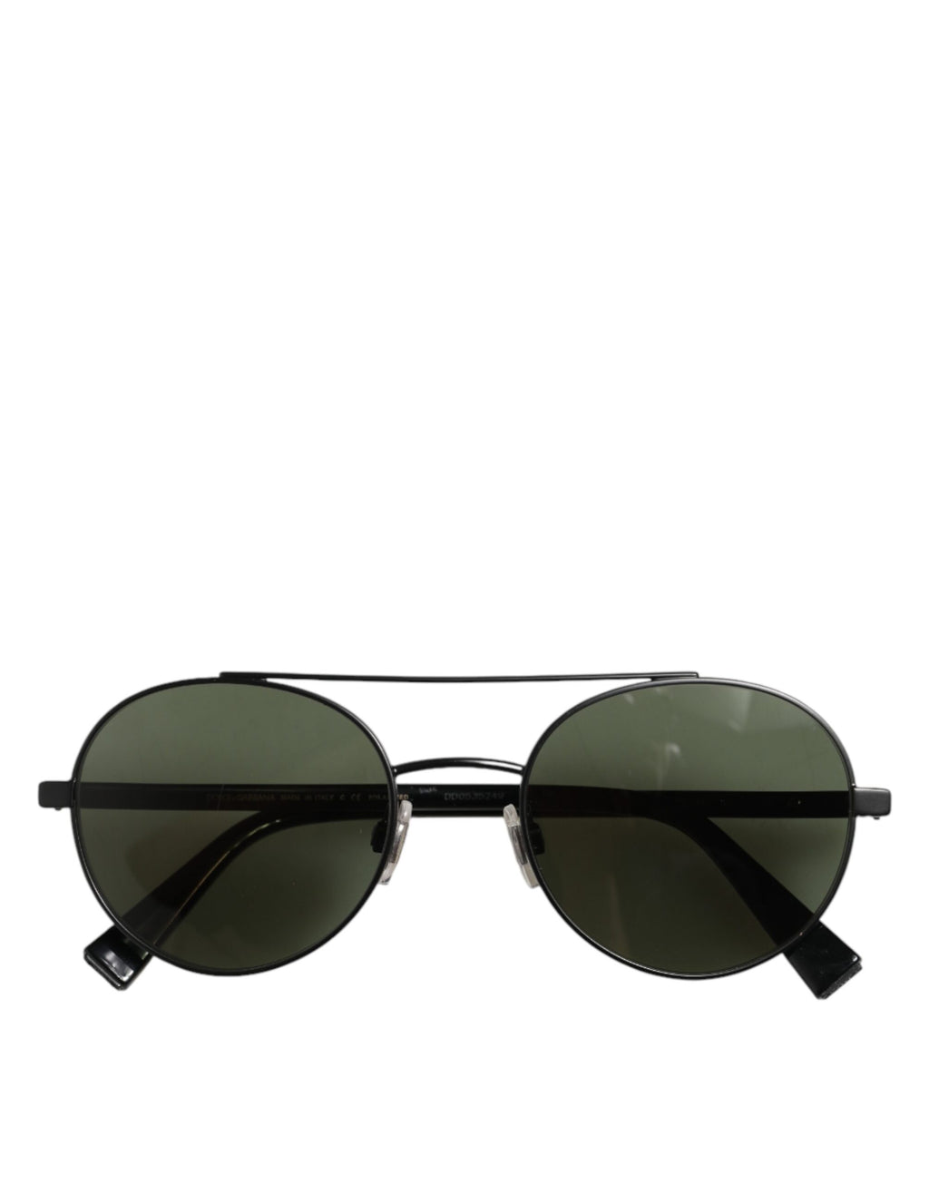 Lunettes de soleil Dolce & Gabbana avec monture en acier noir mat et verres gris, style élégant et moderne