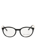 Lunettes de lecture Dolce & Gabbana avec monture en acétate noire style œil de chat, élégantes et sophistiquées.