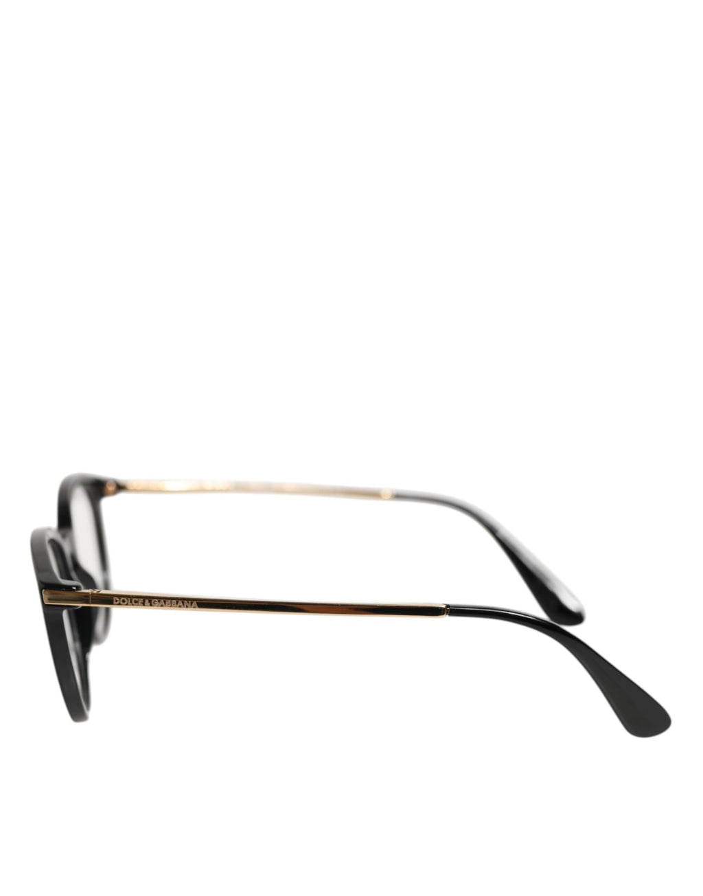 Lunettes de lecture Dolce & Gabbana avec monture en acétate noire style œil de chat, lunettes élégantes et modernes.