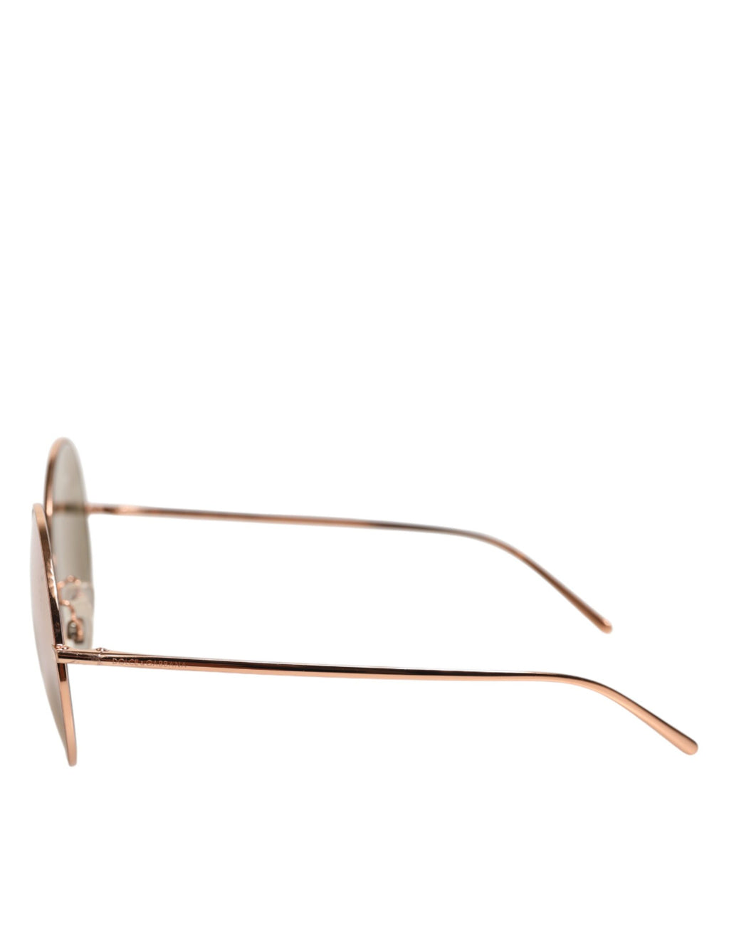 Lunettes de soleil rondes en métal doré Dolce & Gabbana DG2215K, monture élégante avec verres protecteurs.