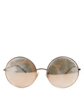 Lunettes de soleil rondes en métal doré Dolce & Gabbana DG2215K, style élégant et tendance pour un look sophistiqué