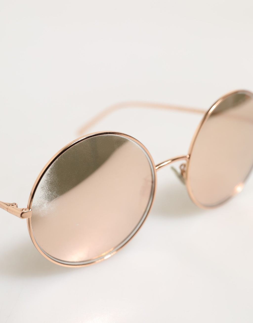 Lunettes de soleil Dolce & Gabbana DG2215K en métal doré avec monture ronde, lunettes de soleil élégantes pour femmes
