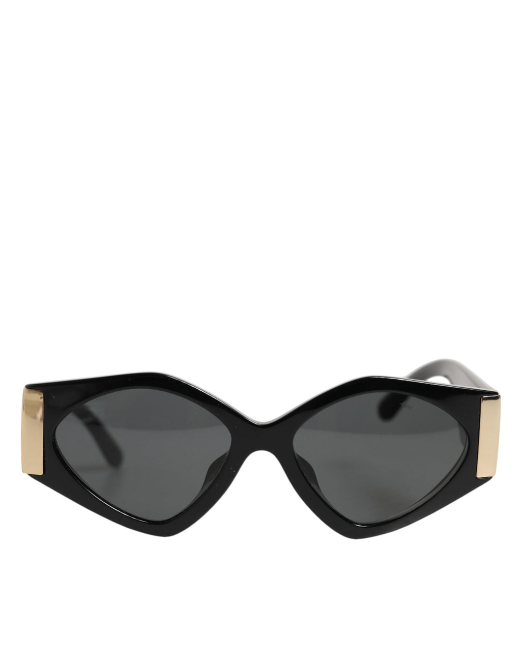 Lunettes de soleil Dolce & Gabbana DG4396 gris dégradé avec monture noire irrégulière, style élégant et moderne.