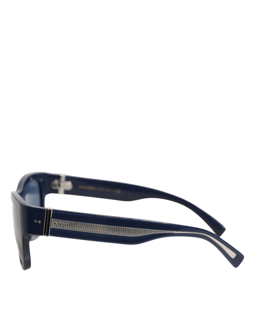 Lunettes de soleil Dolce & Gabbana avec monture en acétate bleue et verres polarisés, style élégant et moderne.