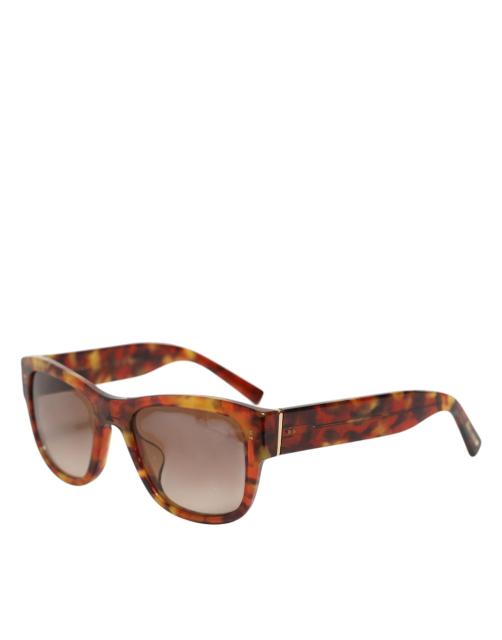 Lunettes de soleil Dolce & Gabbana DG4338F marron avec monture ronde complète et verres en havane.