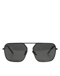 Lunettes de soleil Dolce & Gabbana à monture carrée en métal noir avec verres teintés, style moderne et élégant.