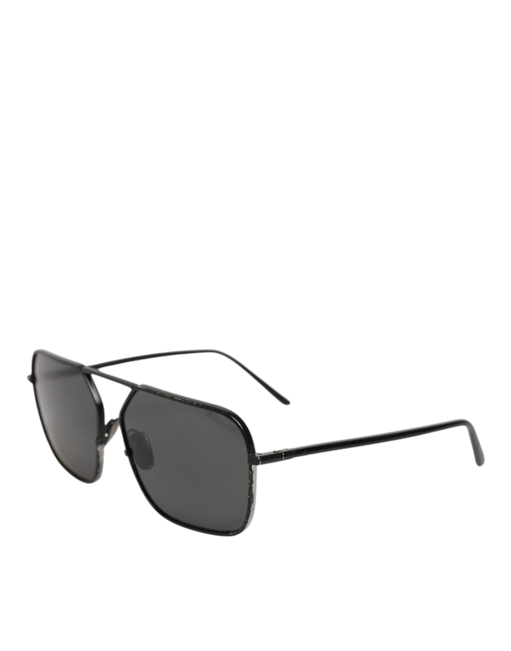 Lunettes de soleil Dolce & Gabbana avec monture en métal noir et verres carrés, style élégant et moderne pour un look sophistiqué.