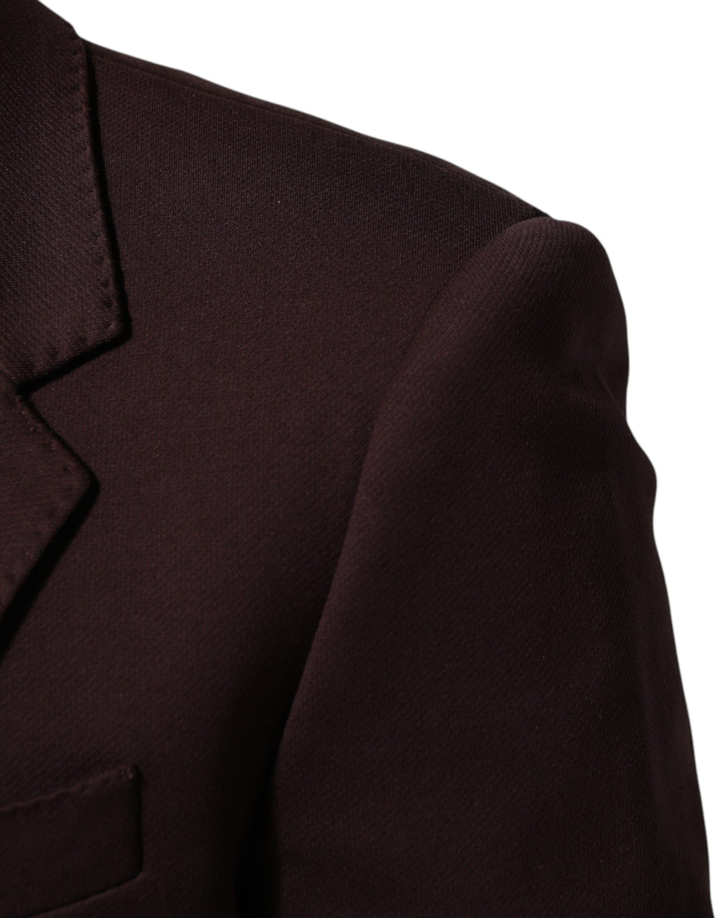 Veste blazer Dolce & Gabbana en coton bordeaux avec deux boutons, style élégant et moderne.