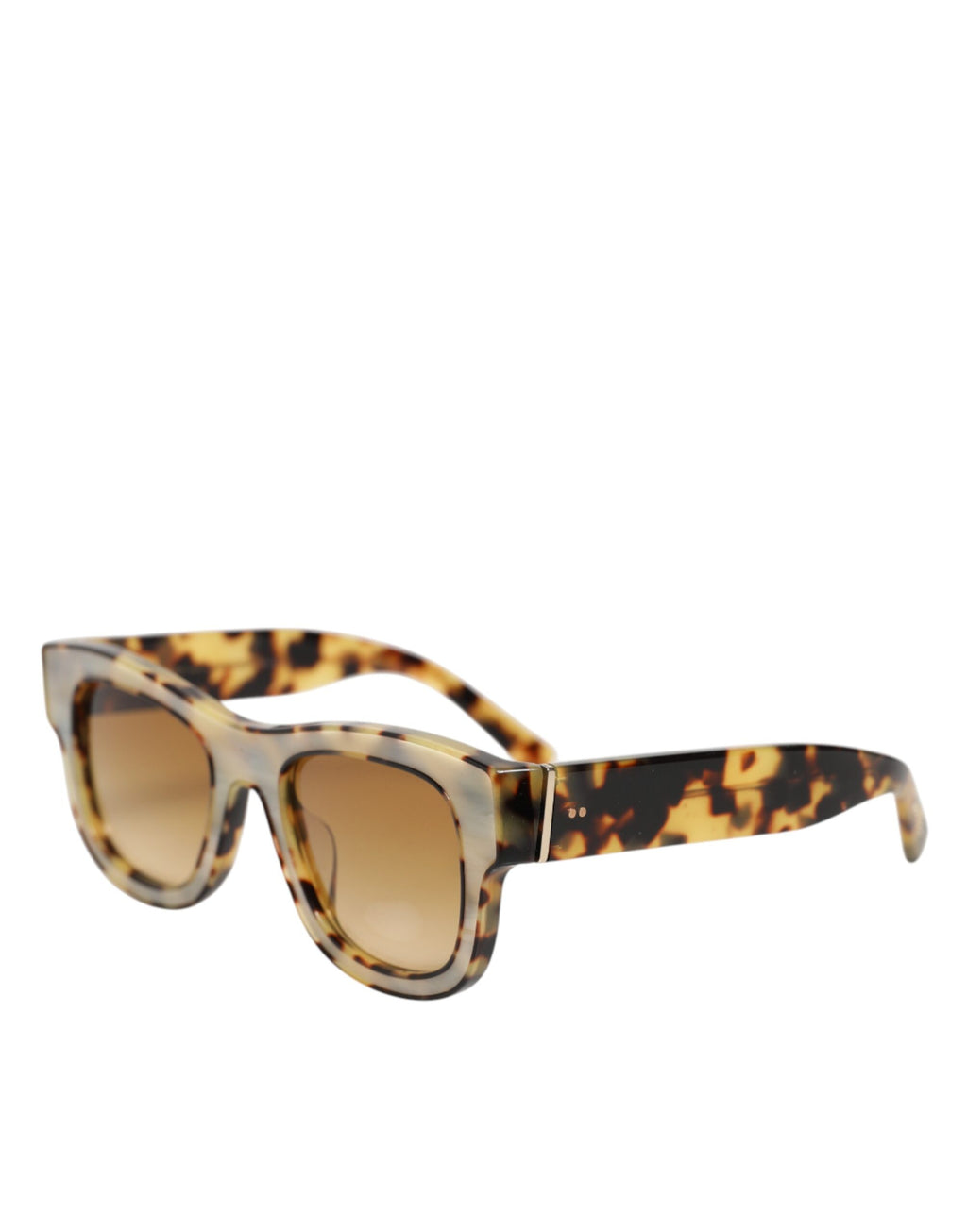 Lunettes de soleil Dolce & Gabbana DG4379F en acétate blanc à dégradé tortoise, style élégant et sophistiqué.