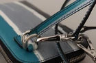 Sangle en cuir bleu Dolce & Gabbana avec poche pour téléphone, porte-cartes intégrée, pour sac à bandoulière ou à col.