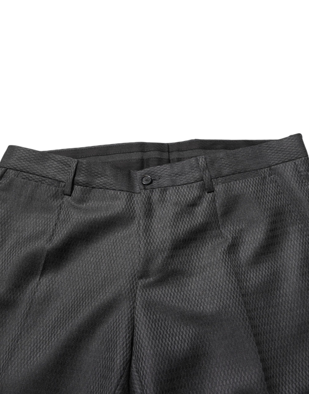 Pantalon formel en laine noire Dolce & Gabbana pour homme, pantalon élégant avec coupe sophistiquée.