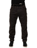 Pantalon cargo pour homme en coton marron de la collection Re-Edition Dolce & Gabbana, style décontracté et tendance.