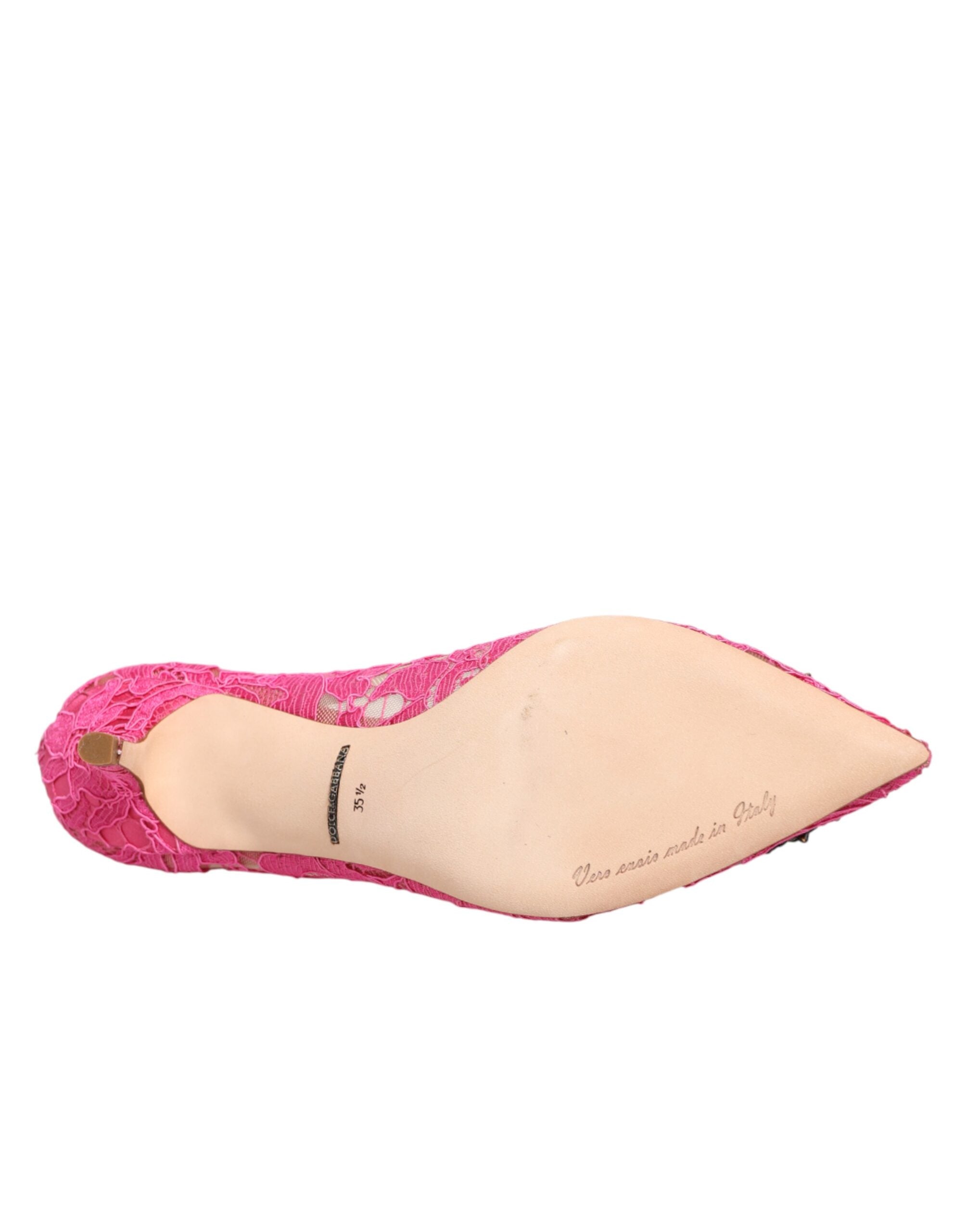 Dolce & Gabbana Pink Taormina Spitze DEVOTION Pumps