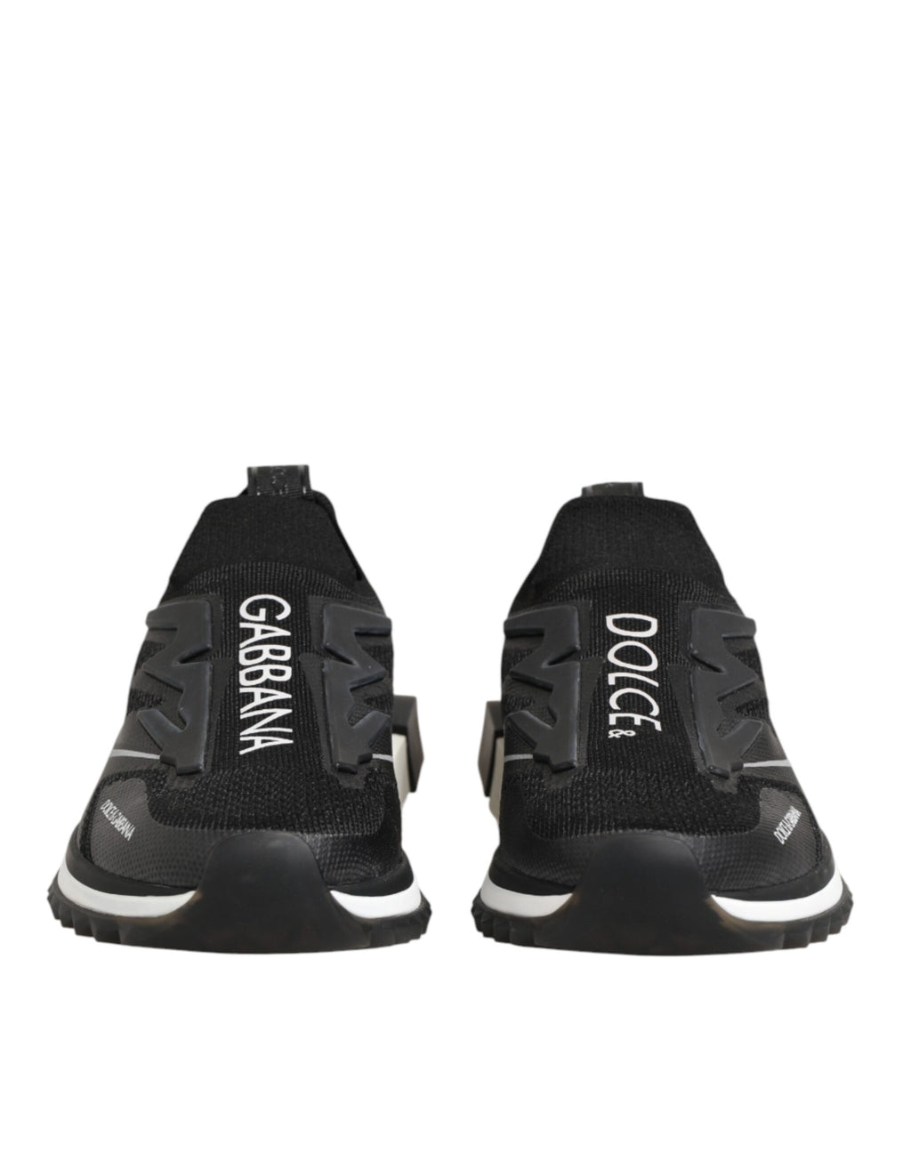Chaussures de sport Dolce & Gabbana Sorrento noires, baskets stretch pour le sport et le style décontracté.