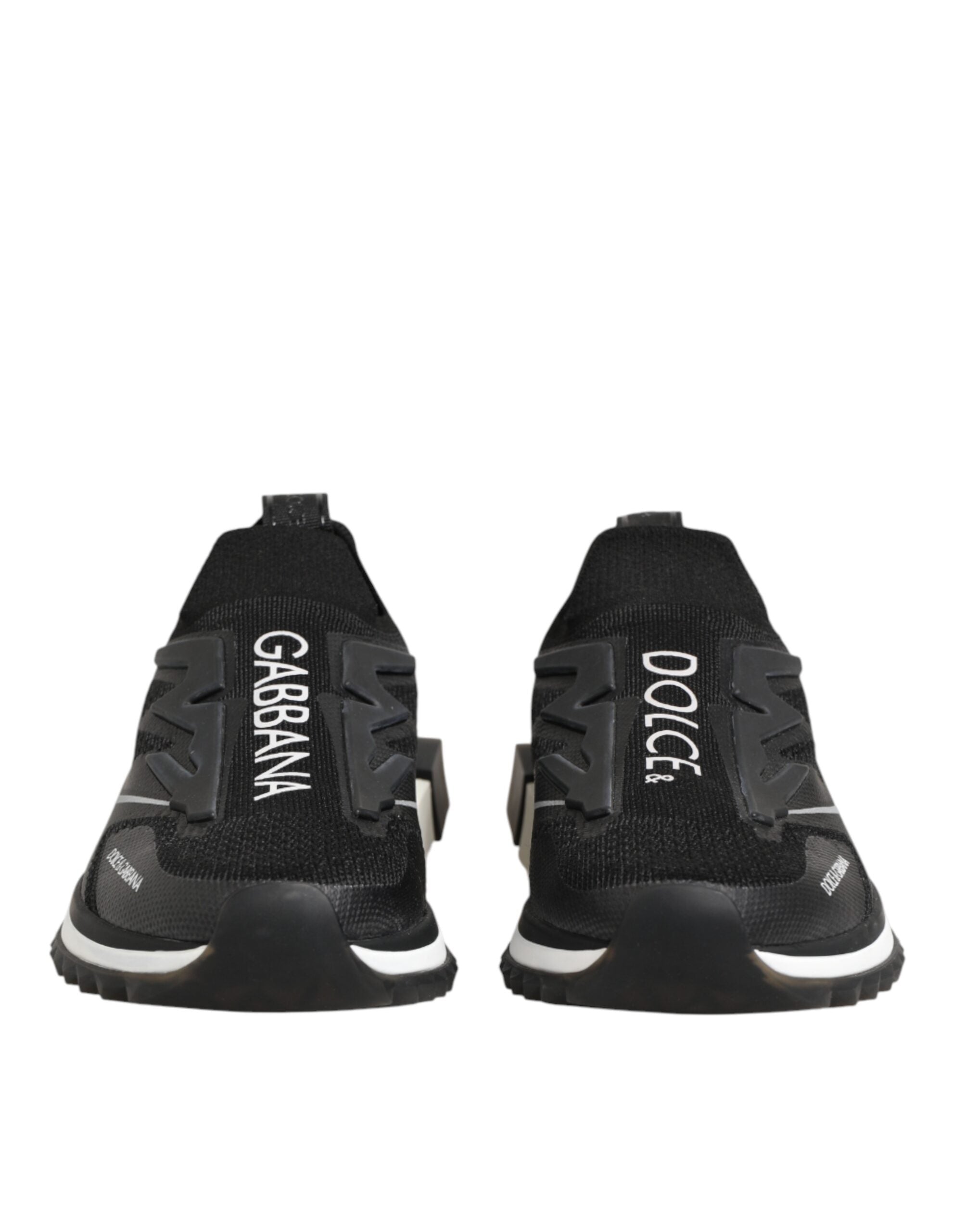 Chaussures de sport Dolce & Gabbana Sorrento noires, baskets stretch pour le sport et le style décontracté.