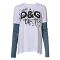 Dolce & Gabbana weißes Baumwoll-T-Shirt mit Grafikdruck und Rundhalsausschnitt