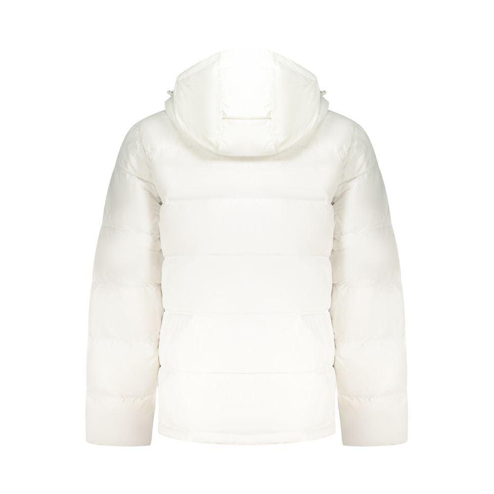 Veste pour homme Calvin Klein Bianco Poliammide, coupe élégante, fermeture éclair, design moderne, vue de face.