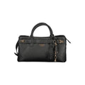 Sac à main en cuir synthétique noir Guess Jeans pour femmes, style élégant et moderne, avec détails en poliuretane.