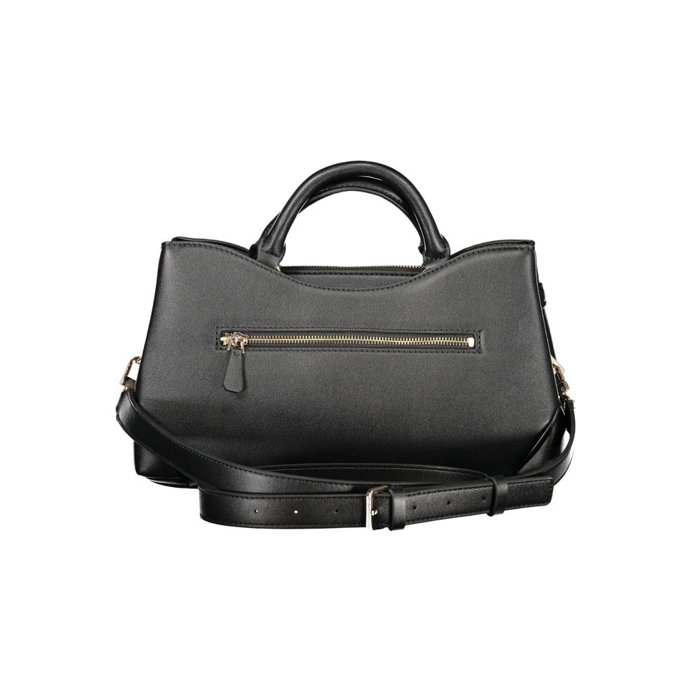 Sac à main Guess Jeans en polyuréthane noir pour femmes, élégant et tendance, avec détails modernes et épais.