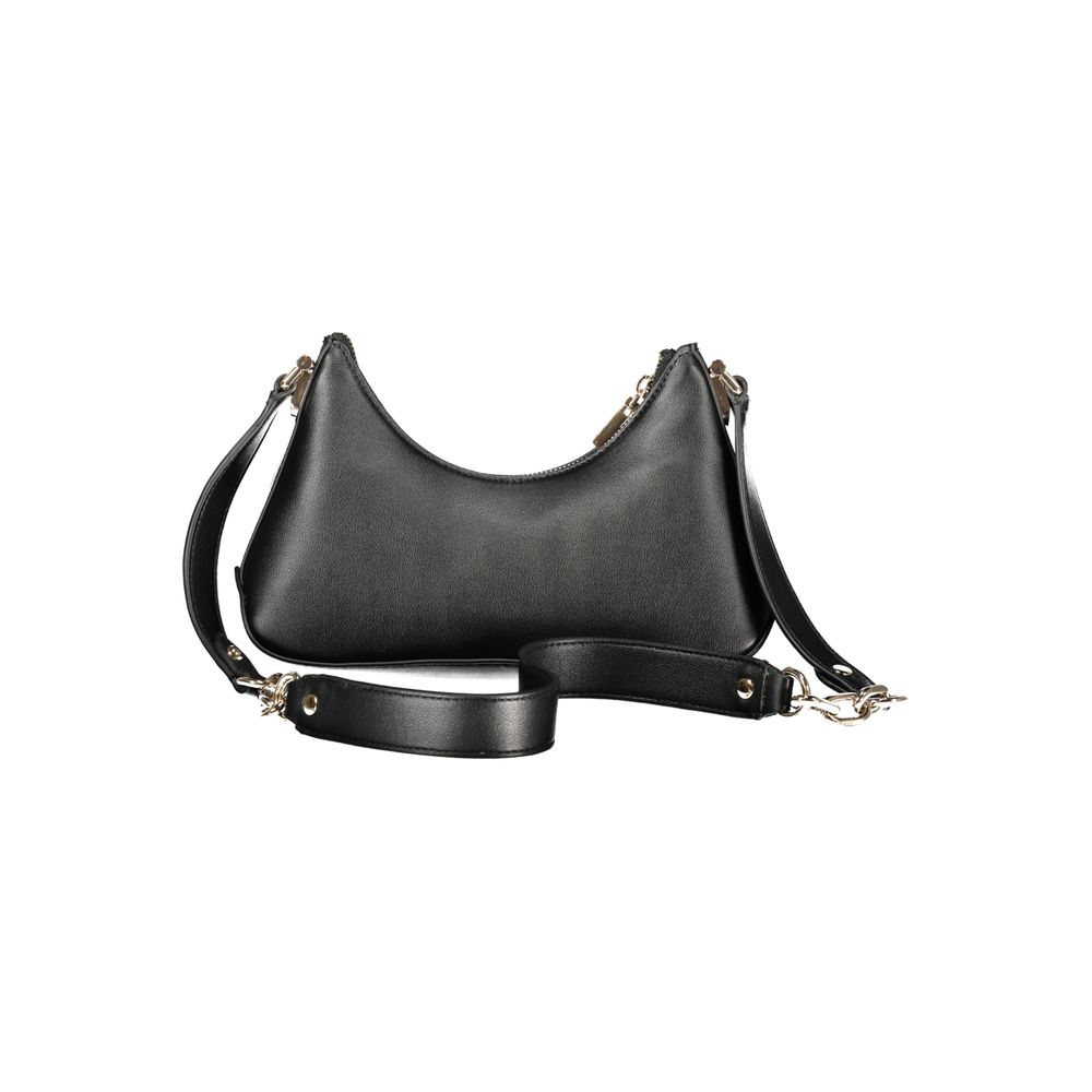 Sac à épaules Guess Jeans en polyuréthane noir pour femmes, design élégant avec détails modernes.