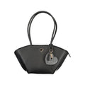 Sac à main Guess Jeans en polyuréthane noir pour femmes, sac à main élégant avec détails modernes.