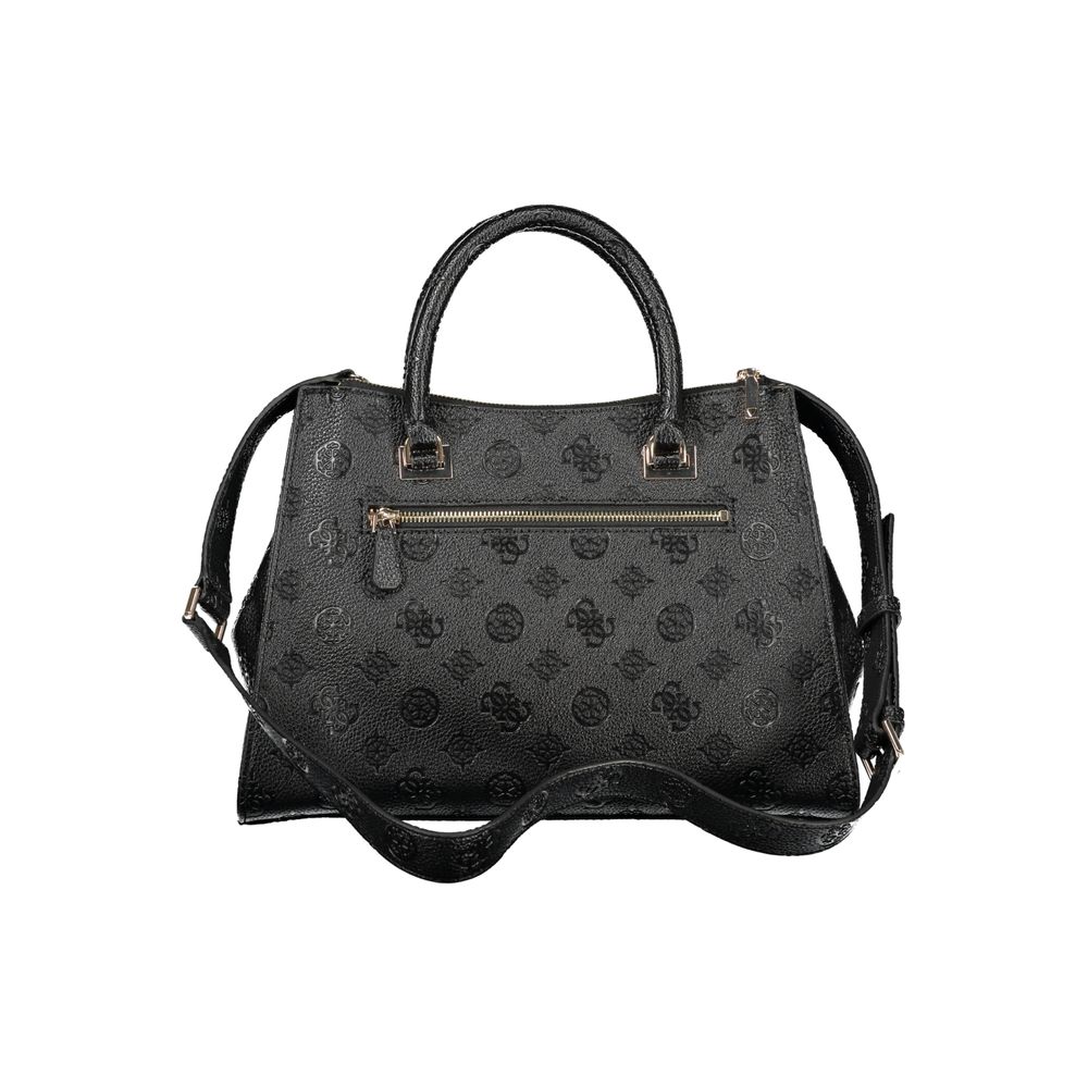 Sac à main Guess Jeans en polyuréthane noir pour femme, design élégant et moderne, avec détails tendance.