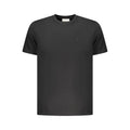 T-shirt homme en coton noir Calvin Klein, coupe classique, logo discret sur la poitrine, vue de face.